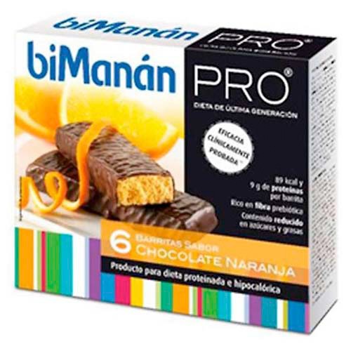 BIMANAN PRO BARRITAS CHOCO/NARANJA 6 UDS