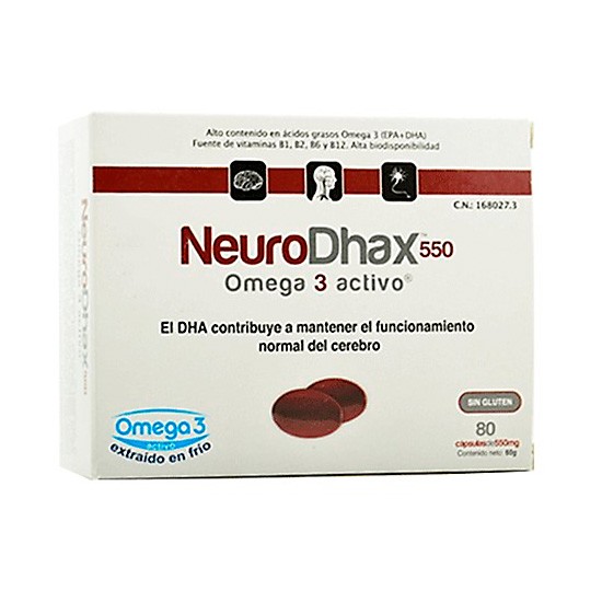 Neurodhax omega 3 activo 550 mg 80 caps