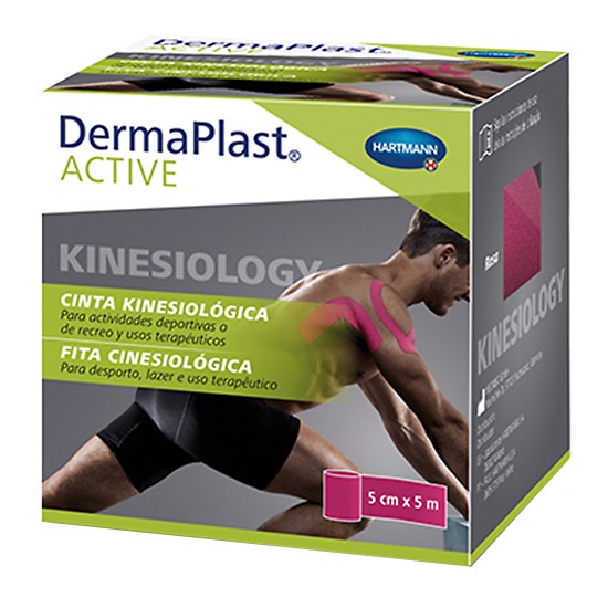 Dermaplast Active Cinta Kinesiológica Rosa 5cm x 5cm