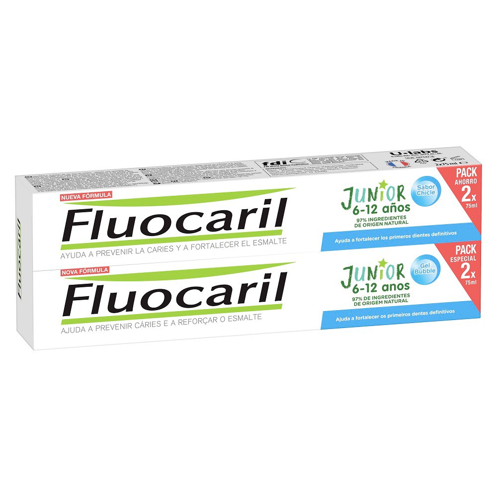 Fluocaril gel bubble junior 6-12 2x75ml