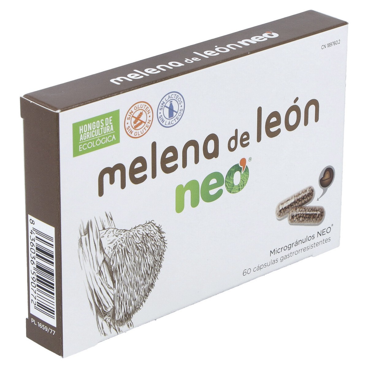 Neovital Health Neo Melena de León suplemento para beneficiar al sistema digestivo y nervios 60 cápsulas