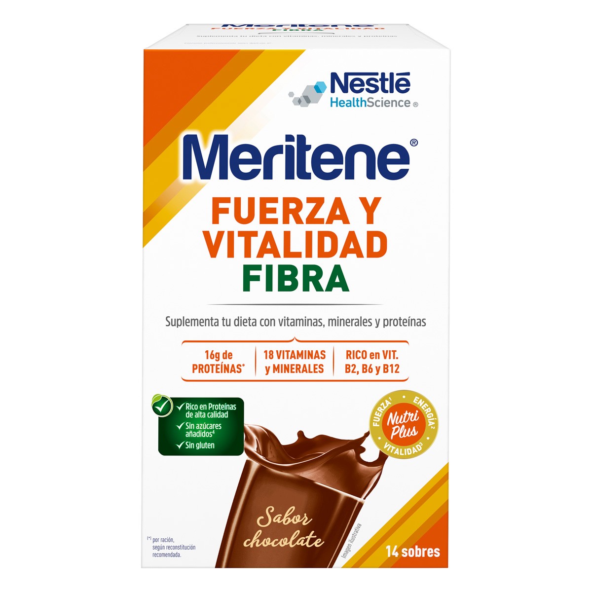 Maritene Batido de Fibra en Polvo sabor Chocolate 14 sobres