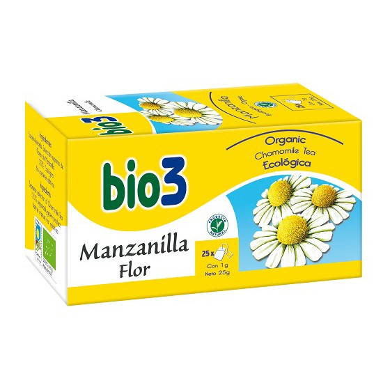 Bio3 manzanilla ecologica 25 bolsitas