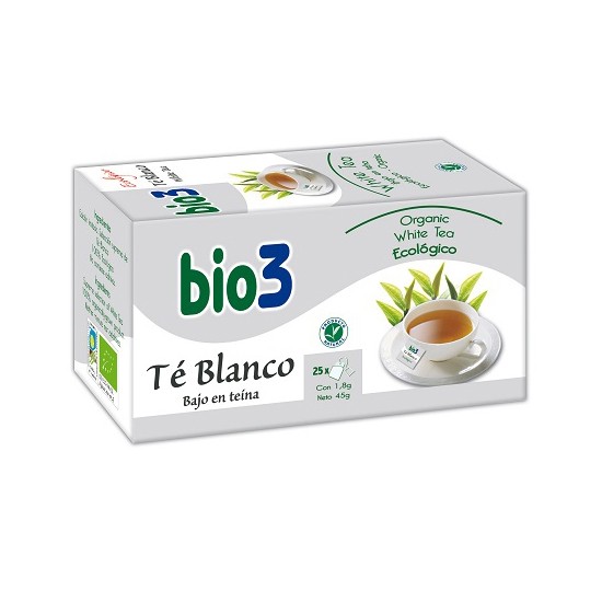 Bio3 té blanco ecológico 25 bolsitas